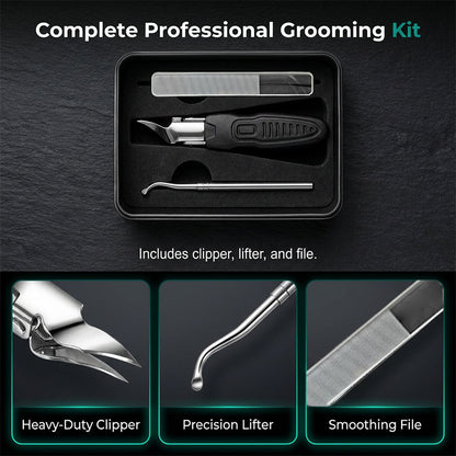 ✂️Conjunto profissional 3 em 1 para pedicure – Ferramenta de precisão para unhas em aço inoxidável ✨