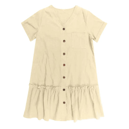 Casual Cotton Linen Dress
