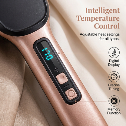 ⌛Oferta por tempo limitado — Escova alisadora 2 em 1 com íons negativos