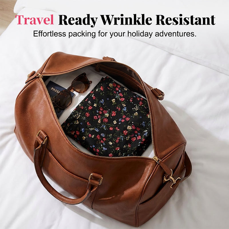 ⌛Promoção por tempo limitado-Saia midi feminina com estampa floral, cintura alta, babados e fenda, ideal para as férias de verão