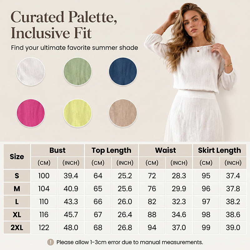 🔥Promoções de novos produtos-Conjunto feminino com blusa com ombros à mostra e saia assimétrica