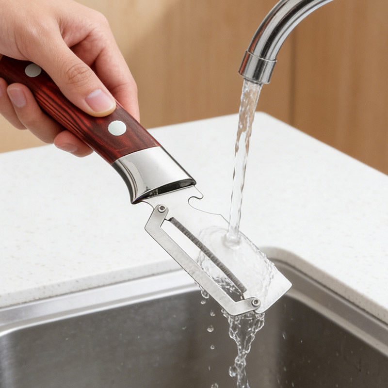 🔪✨ Descascador Multifuncional em Aço Inoxidável – Rápido, Resistente e Ultra Preciso