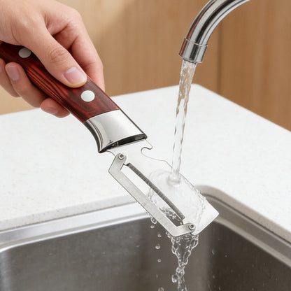 🔪✨ Descascador Multifuncional em Aço Inoxidável – Rápido, Resistente e Ultra Preciso