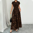 👗Women's Elegant Leopard Print Lapel Dress