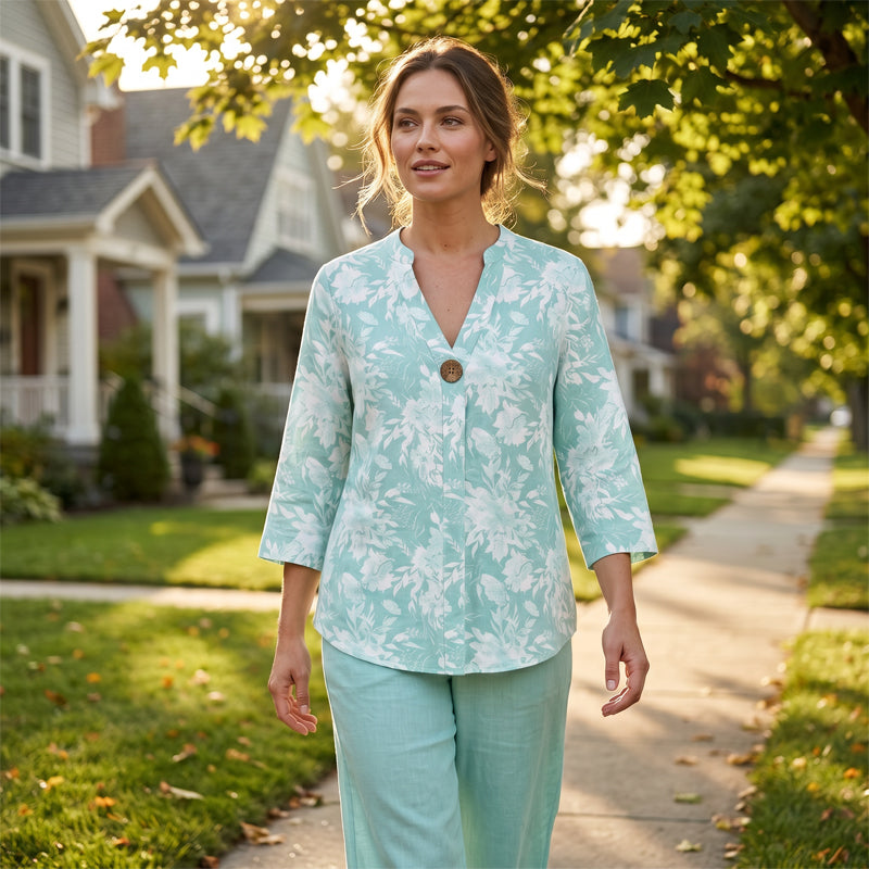 ✨ Conjunto Feminino 2 Peças com Decote em V – Elegância e Conforto em Um Só Look