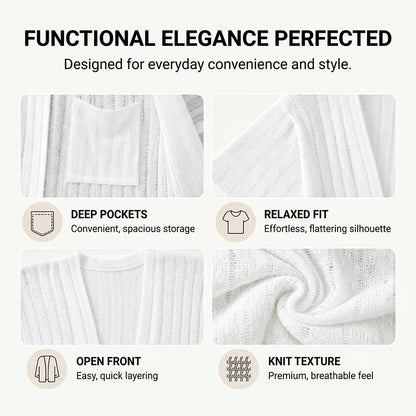 🌿✨ Cardigã Leve de Verão Feminino – Elegância e Frescor para Todos os Looks