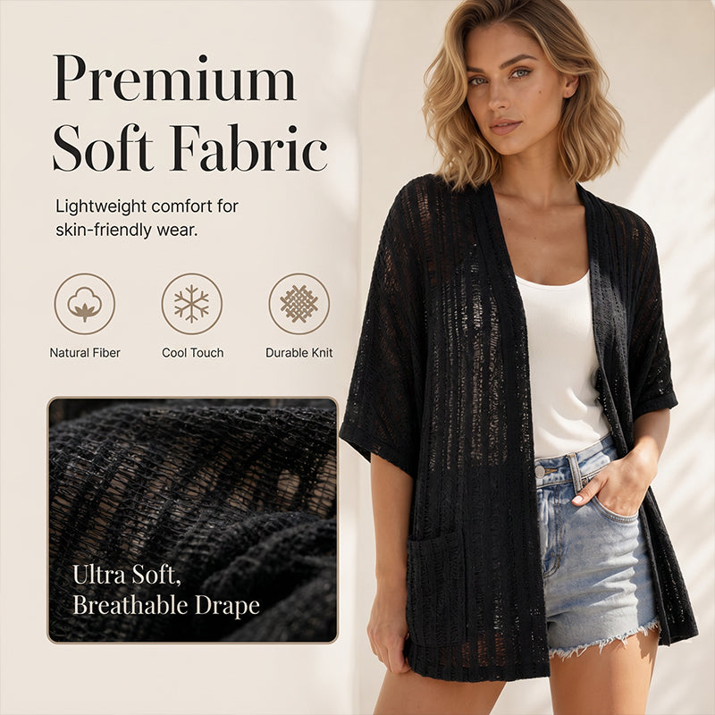 🌿✨ Cardigã Leve de Verão Feminino – Elegância e Frescor para Todos os Looks