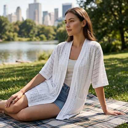 🌿✨ Cardigã Leve de Verão Feminino – Elegância e Frescor para Todos os Looks