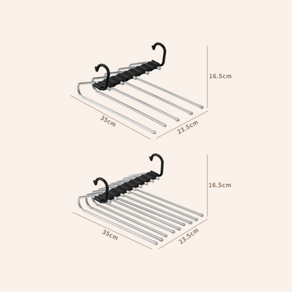 Cabides para calças com várias camadas que economizam espaço