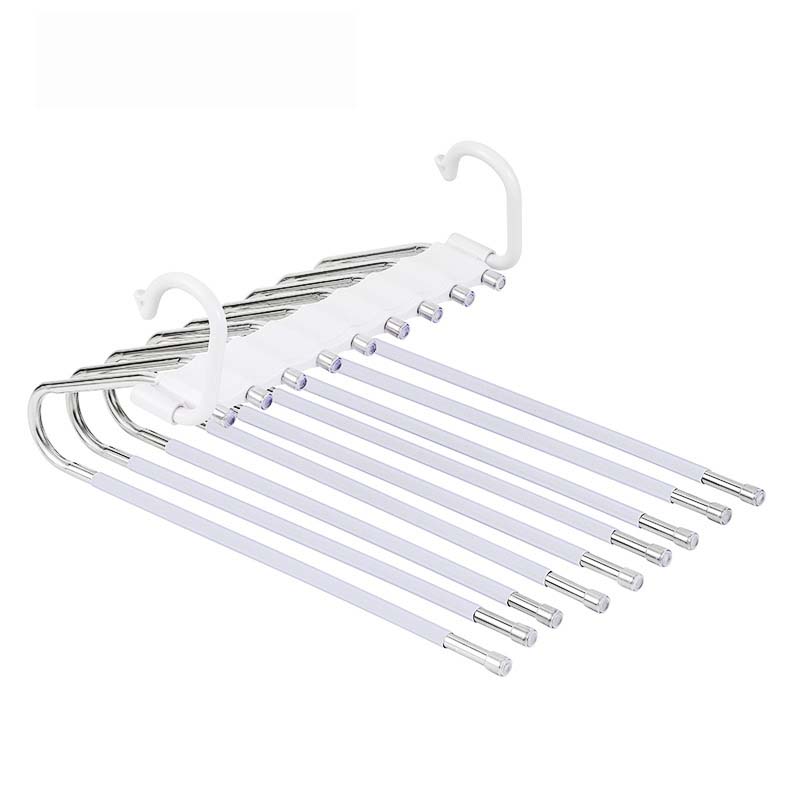 Cabides para calças com várias camadas que economizam espaço