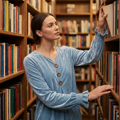 Women's Casual V-Neck Loose-Fit Blouse