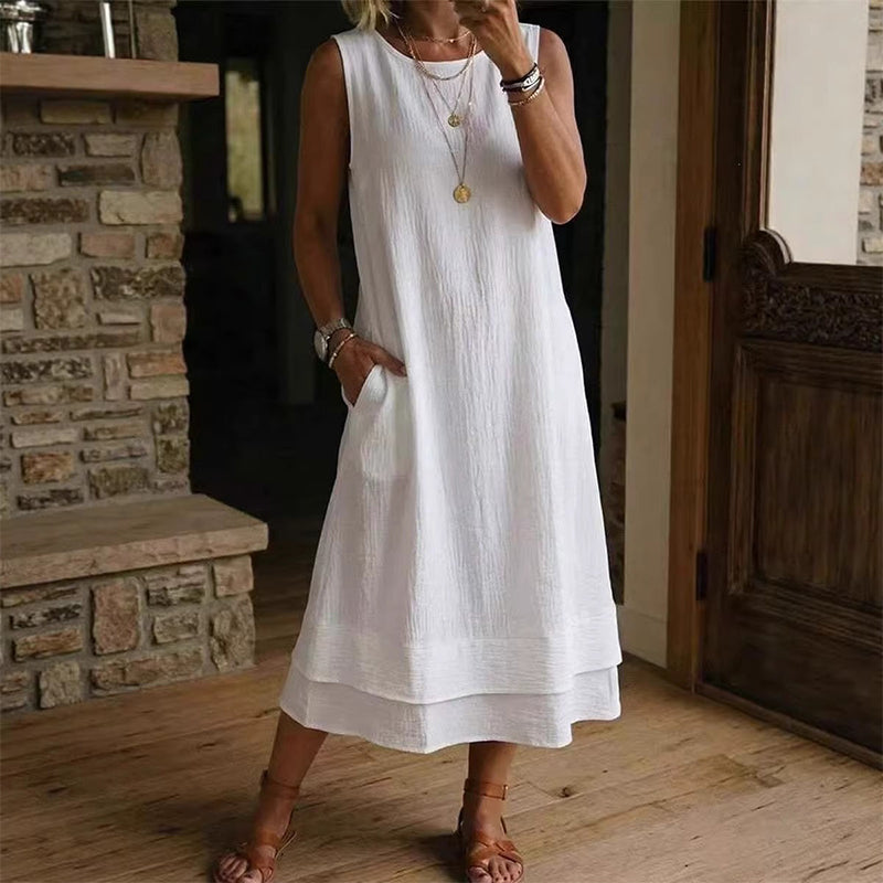 👗☀️שמלת קיץ ללא שרוולים לנשים - סגנון קליל וקלים🔥