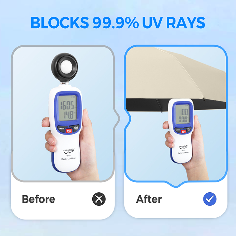 Guarda-chuva compacto dobrável com proteção UV