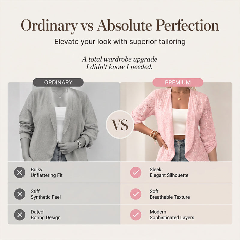 ⌛Oferta por tempo limitado — Cardigã casual feminino com textura e abertura na frente