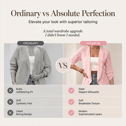 ⌛Oferta por tempo limitado — Cardigã casual feminino com textura e abertura na frente
