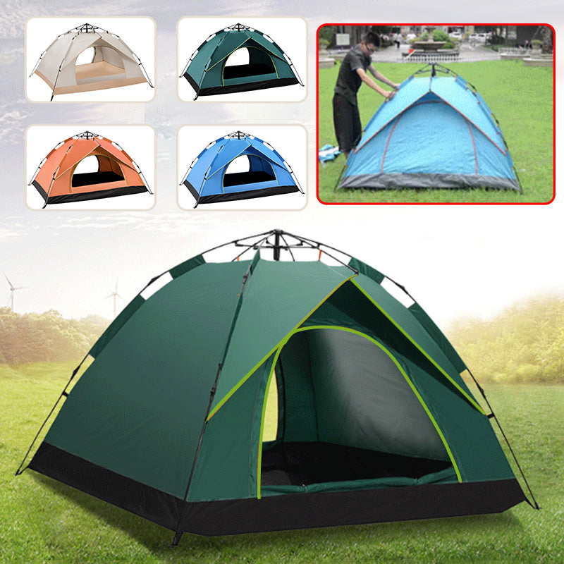 Conjunto de barraca de acampamento à prova de chuva com abertura rápida automática
