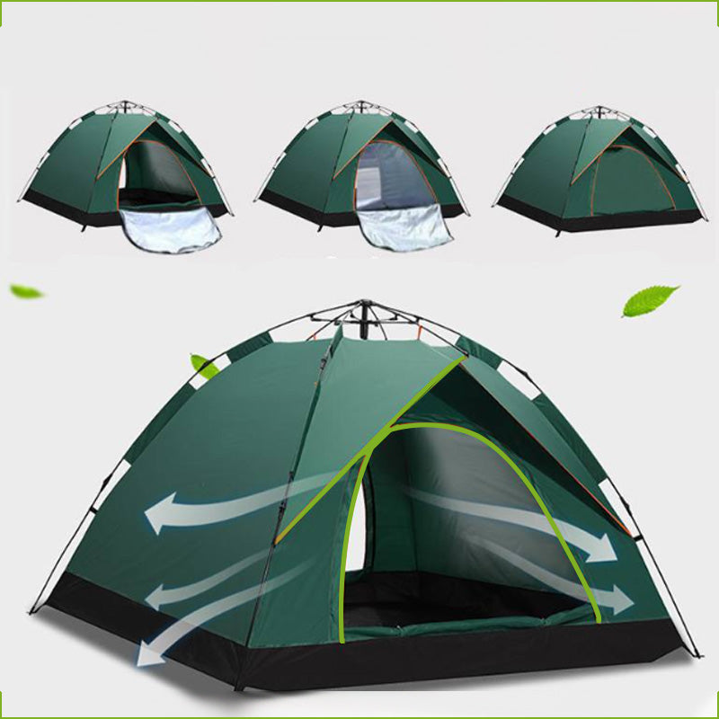 Conjunto de barraca de acampamento à prova de chuva com abertura rápida automática