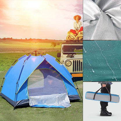 Conjunto de barraca de acampamento à prova de chuva com abertura rápida automática