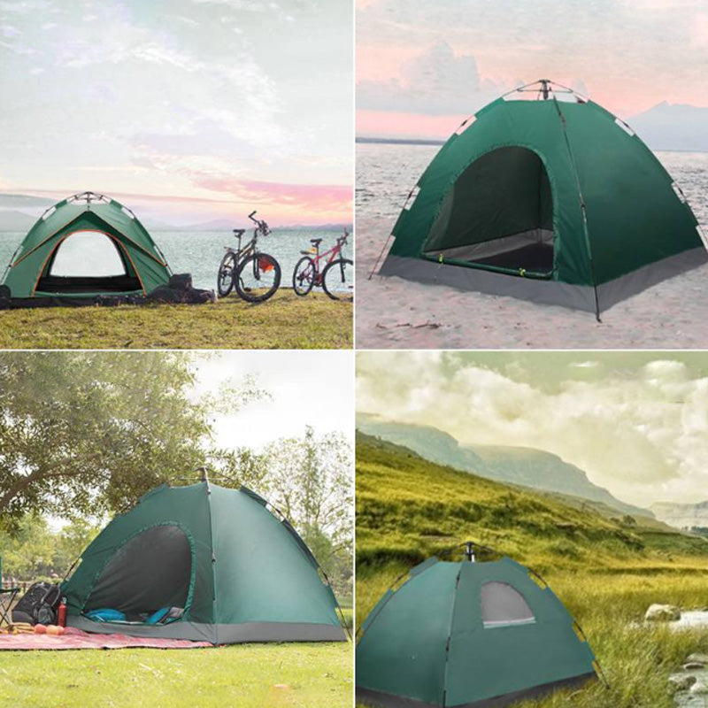 Conjunto de barraca de acampamento à prova de chuva com abertura rápida automática
