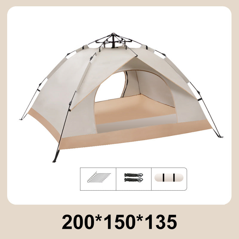 Conjunto de barraca de acampamento à prova de chuva com abertura rápida automática