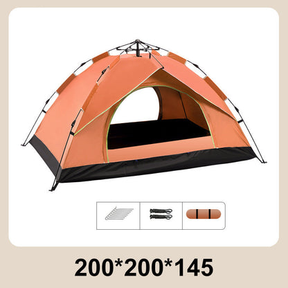 Conjunto de barraca de acampamento à prova de chuva com abertura rápida automática