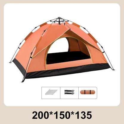 Conjunto de barraca de acampamento à prova de chuva com abertura rápida automática