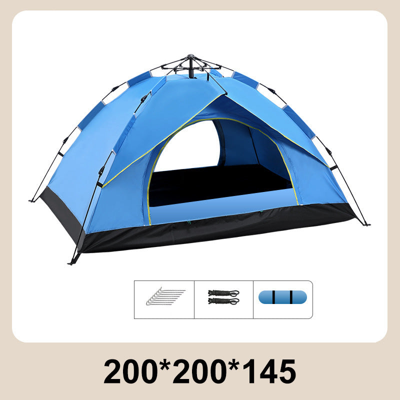 Conjunto de barraca de acampamento à prova de chuva com abertura rápida automática