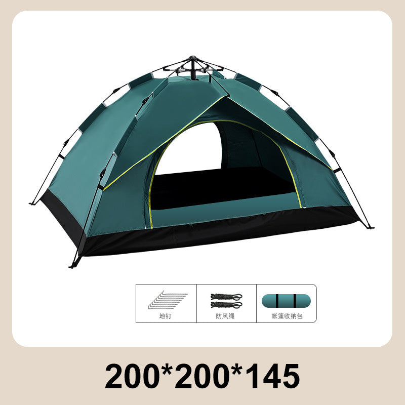 Conjunto de barraca de acampamento à prova de chuva com abertura rápida automática