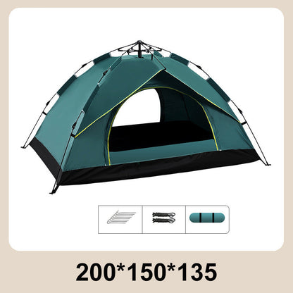 Conjunto de barraca de acampamento à prova de chuva com abertura rápida automática
