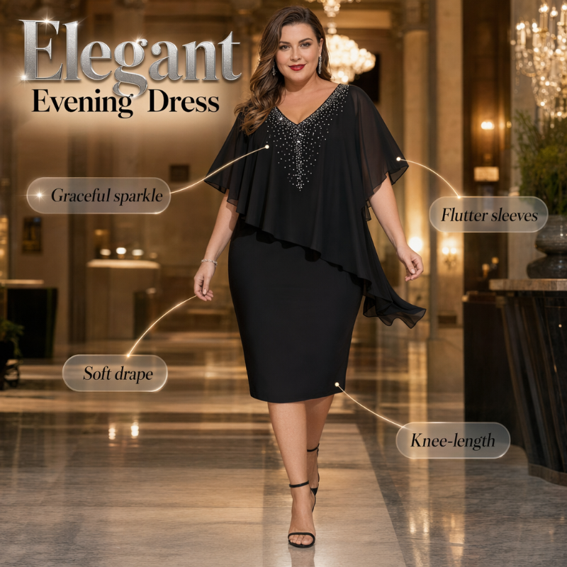 ⌛Limited-Time Offer-Women Elegant V Neck Evening Dress
