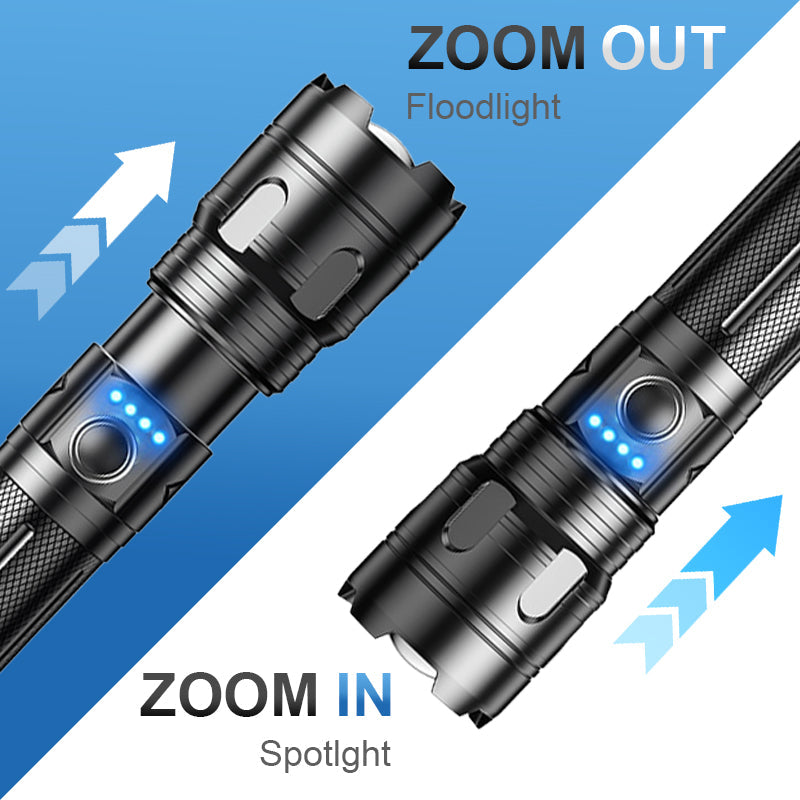 ⌛Promoção por tempo limitado-Lanterna portátil multifuncional com zoom para uso ao ar livre