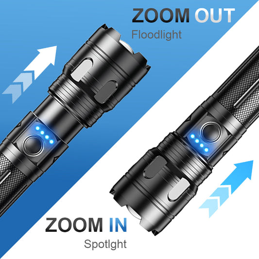 ⌛Promoção por tempo limitado-Lanterna portátil multifuncional com zoom para uso ao ar livre