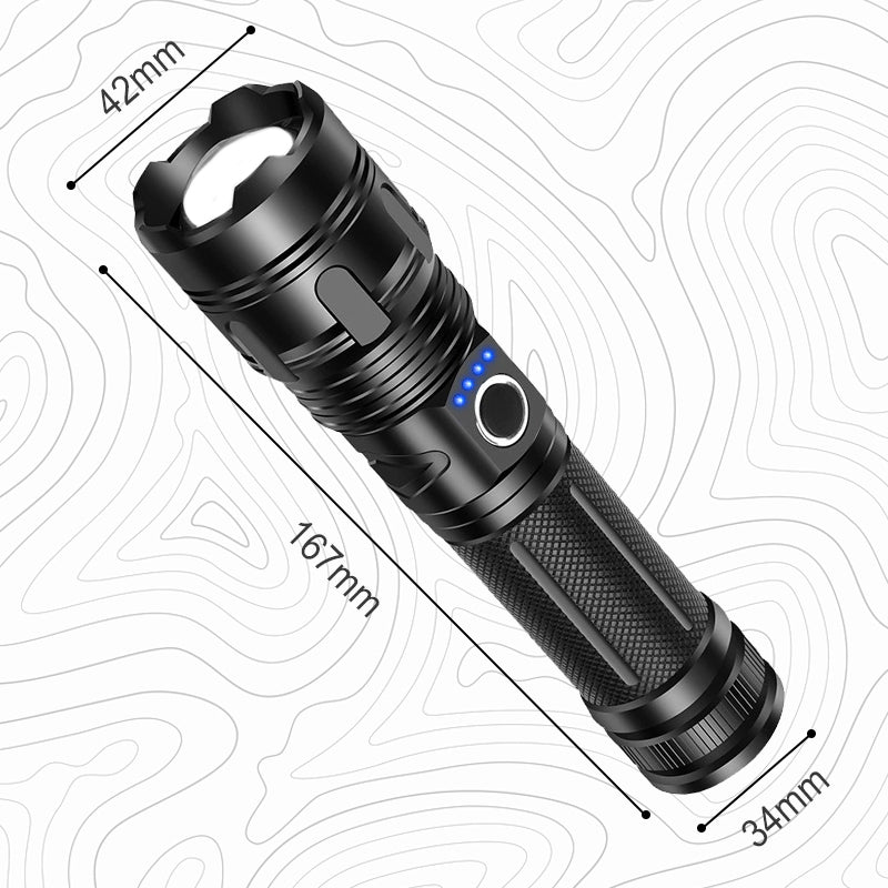 ⌛Promoção por tempo limitado-Lanterna portátil multifuncional com zoom para uso ao ar livre