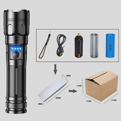 ⌛Promoção por tempo limitado-Lanterna portátil multifuncional com zoom para uso ao ar livre