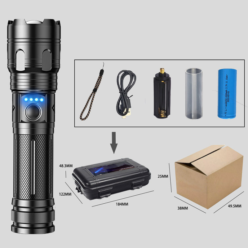 ⌛Promoção por tempo limitado-Lanterna portátil multifuncional com zoom para uso ao ar livre