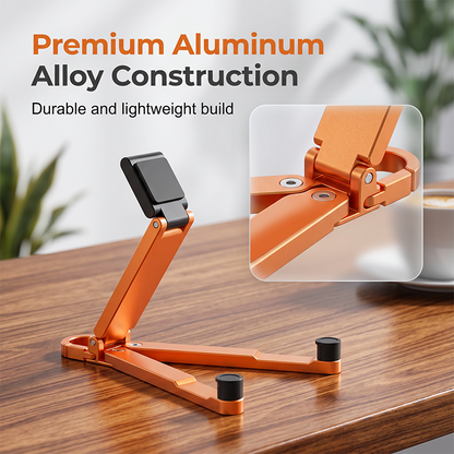 📱Mini suporte de alumínio para celular com chaveiro, dobrável, para mesa – Pequeno gadget, grande praticidade✨