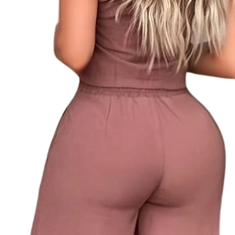 סט שני חלקים לנשים: גופייה ומכנסיים