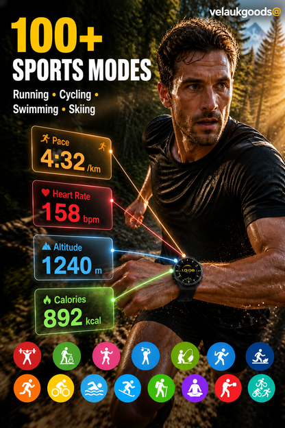 Smartwatch GT6pro com chamadas via Bluetooth – Mais vendido