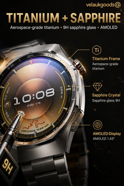 Smartwatch GT6pro com chamadas via Bluetooth – Mais vendido