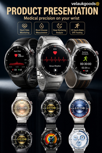 Smartwatch GT6pro com chamadas via Bluetooth – Mais vendido