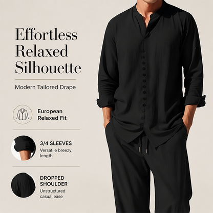 Men's Minimalist Casual Shirt and Pants Set