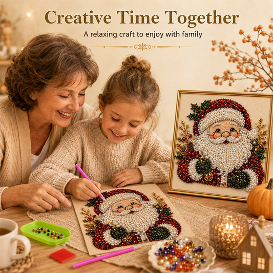 🎄🎅 ערכת צביעה עם חרוזי חג המולד ואבני חן, יצירה יצירתית לילדים ולמבוגרים, קישוט חגיגי נוצץ לחגים ✨