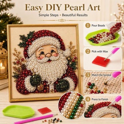 🎨💎Kit de Pintura de Natal com Pérolas e Strass