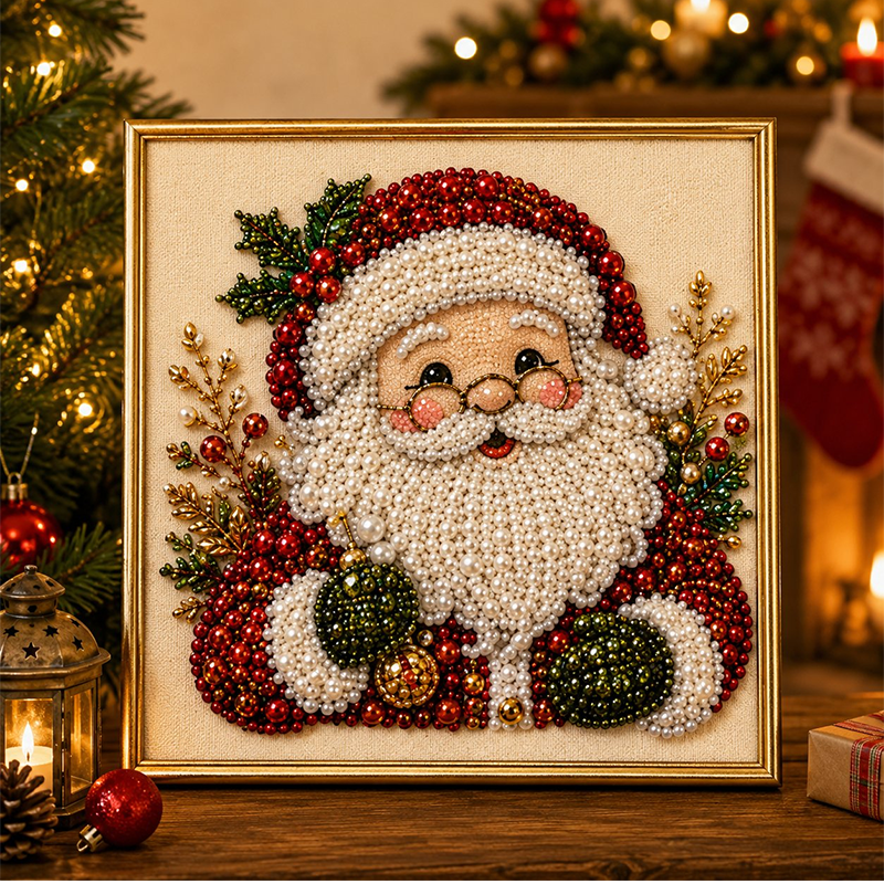 🎨💎Kit de Pintura de Natal com Pérolas e Strass