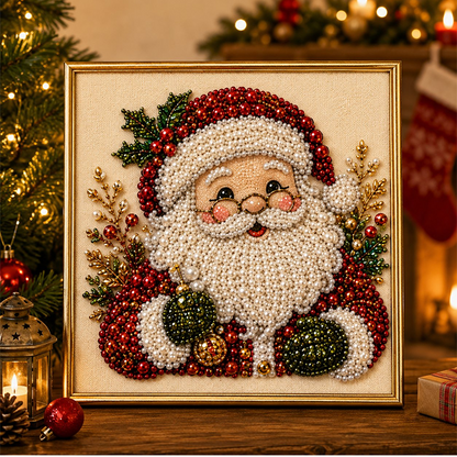 🎨💎Kit de Pintura de Natal com Pérolas e Strass