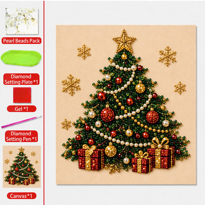 🎨💎Kit de Pintura de Natal com Pérolas e Strass