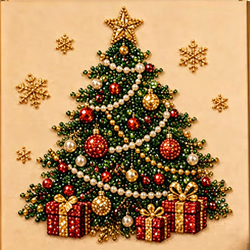 🎨💎Kit de Pintura de Natal com Pérolas e Strass