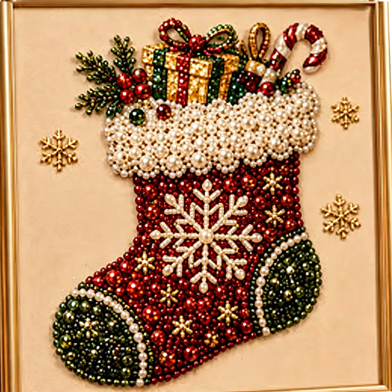 🎨💎Kit de Pintura de Natal com Pérolas e Strass