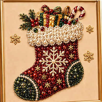 🎨💎Kit de Pintura de Natal com Pérolas e Strass