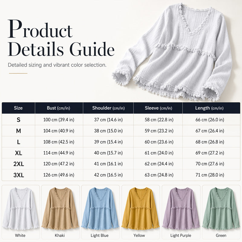 ⌛Limited-Time Offer-Women's Casual V-Neck Long Sleeve Top